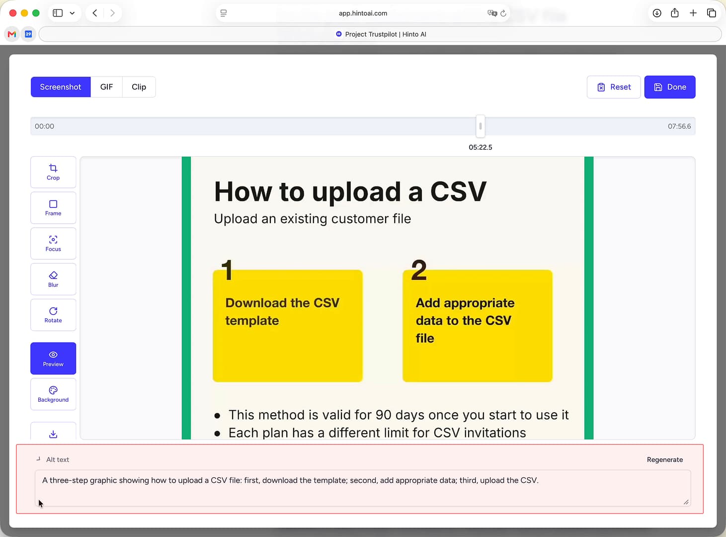 The image editor, showing the image at the top and the Alt text field below. The expand arrow is visible. The image editor, showing the image at the top and the Alt text field below. The expand arrow is visible.
