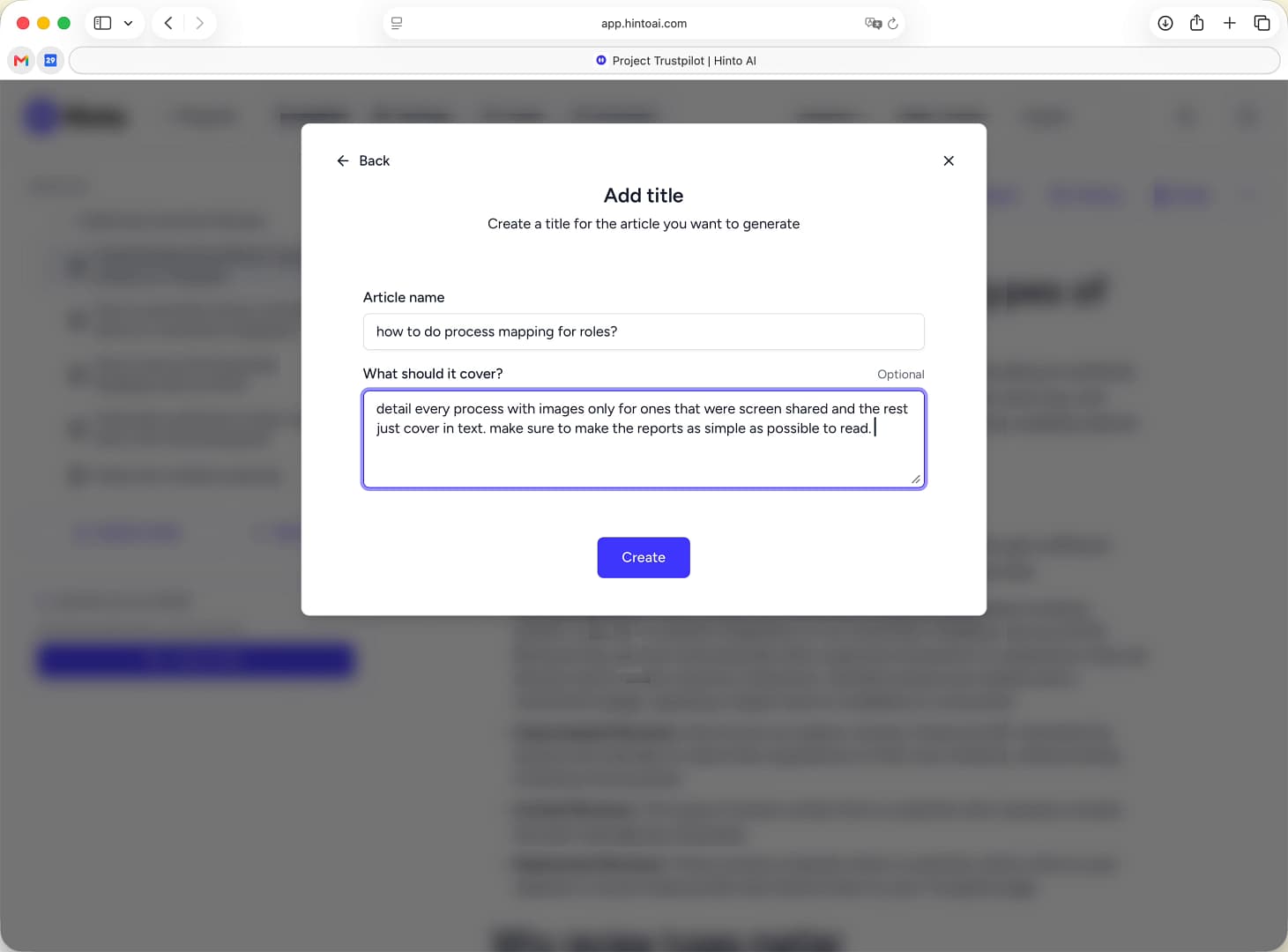 The What should it cover text box filled with specific instructions for the AI to follow during generation. The What should it cover text box filled with specific instructions for the AI to follow during generation.