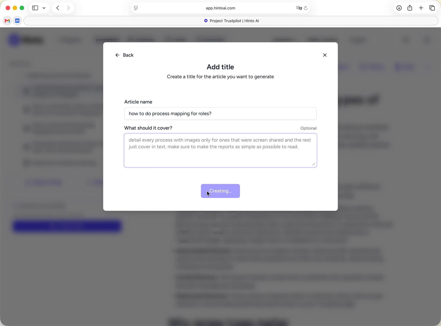 The Create button highlighted in the Add title modal after all fields have been filled. The Create button highlighted in the Add title modal after all fields have been filled.