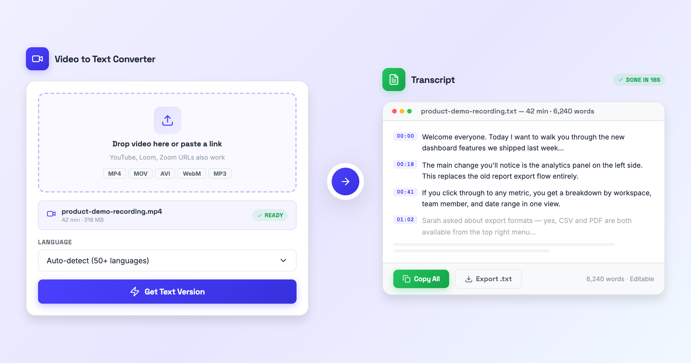 Video to Text Converter - Free AI Converter Online