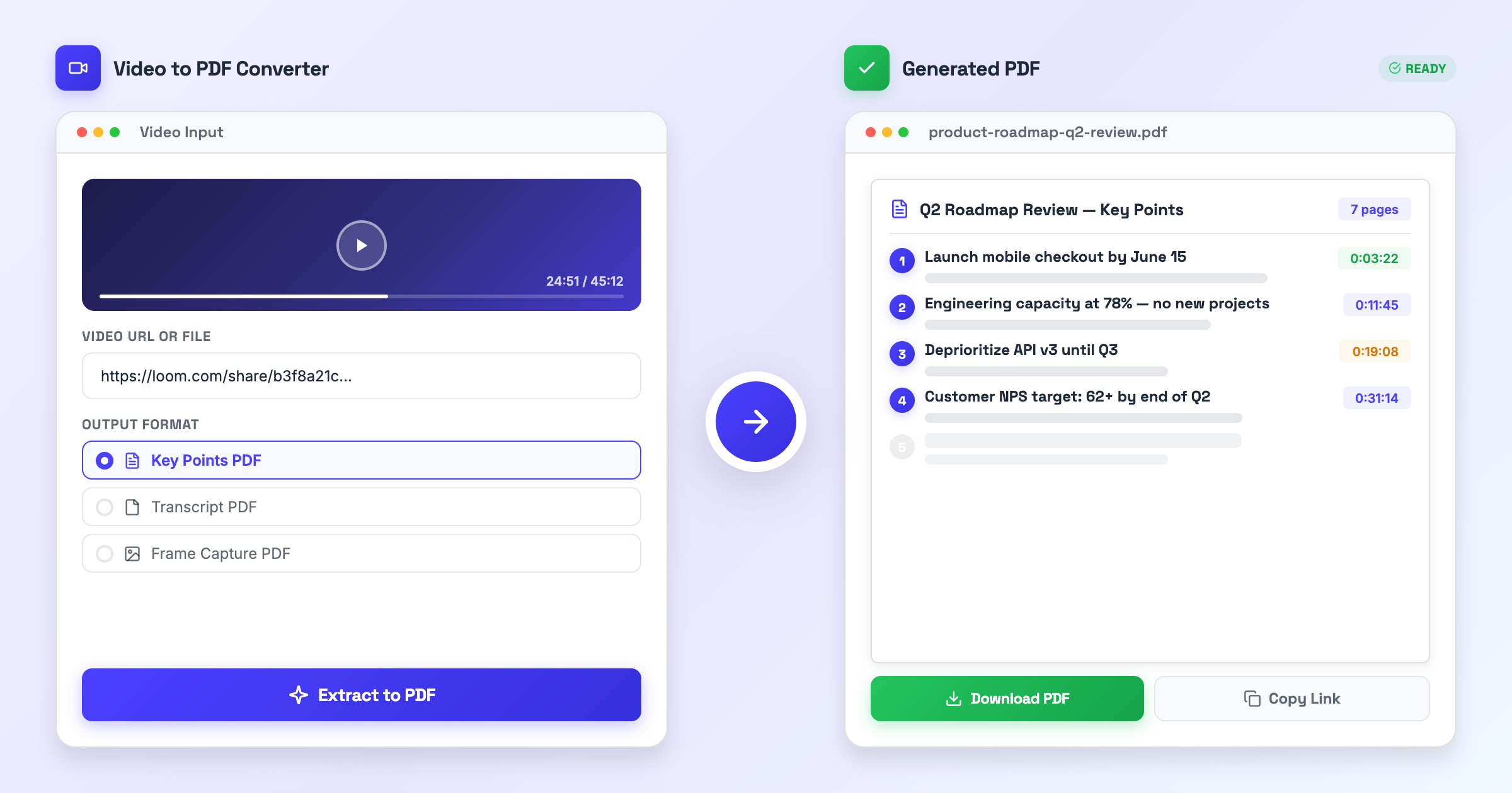 AI Video to PDF Converter - Turn Any Video into a PDF
